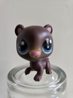 3/$22 Littlest Pet Shop 116 Grizzler Hill Brown Tan Bear Cubby Hill Daddy